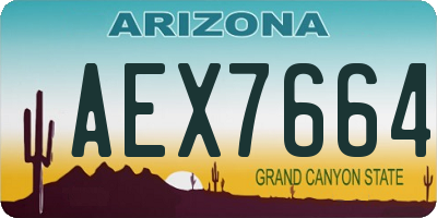 AZ license plate AEX7664