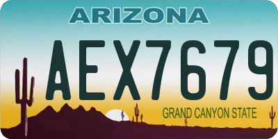 AZ license plate AEX7679