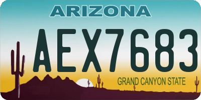 AZ license plate AEX7683