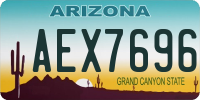 AZ license plate AEX7696