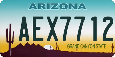 AZ license plate AEX7712