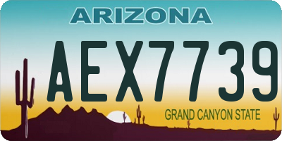 AZ license plate AEX7739