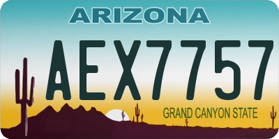 AZ license plate AEX7757