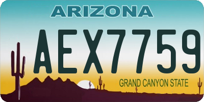 AZ license plate AEX7759