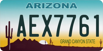 AZ license plate AEX7761