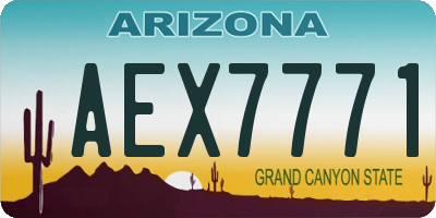AZ license plate AEX7771