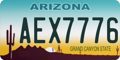 AZ license plate AEX7776