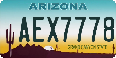 AZ license plate AEX7778