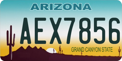 AZ license plate AEX7856