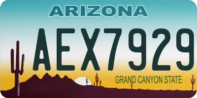 AZ license plate AEX7929