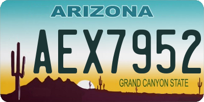 AZ license plate AEX7952