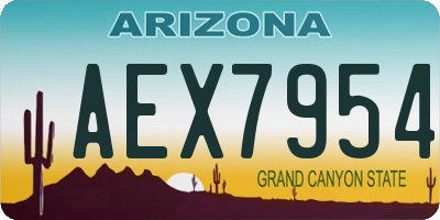 AZ license plate AEX7954