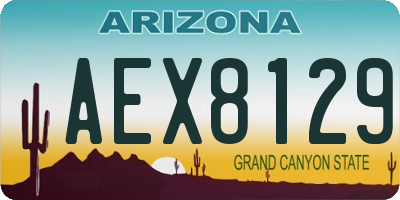 AZ license plate AEX8129