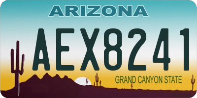 AZ license plate AEX8241