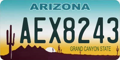 AZ license plate AEX8243