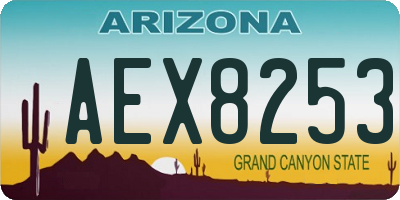 AZ license plate AEX8253