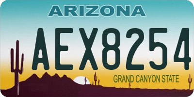 AZ license plate AEX8254