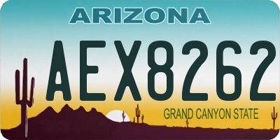 AZ license plate AEX8262
