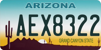 AZ license plate AEX8322