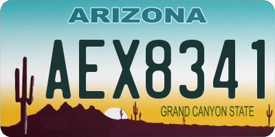 AZ license plate AEX8341