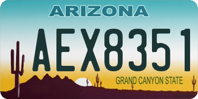 AZ license plate AEX8351