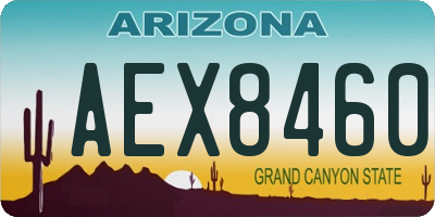 AZ license plate AEX8460