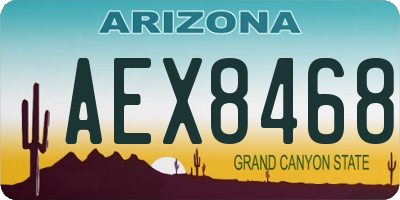 AZ license plate AEX8468