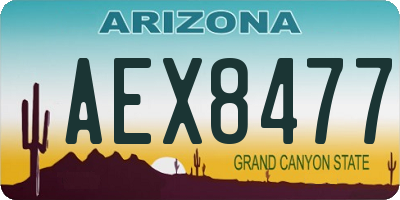 AZ license plate AEX8477