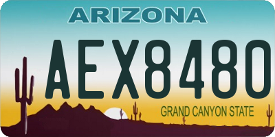 AZ license plate AEX8480
