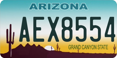AZ license plate AEX8554