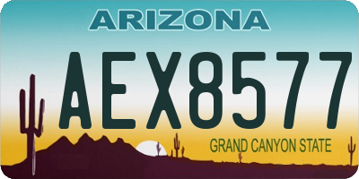 AZ license plate AEX8577