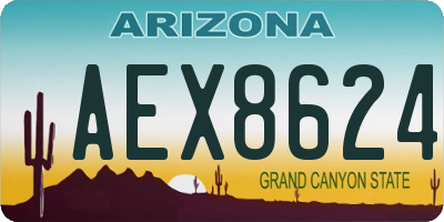 AZ license plate AEX8624
