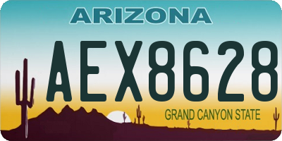 AZ license plate AEX8628