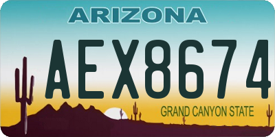 AZ license plate AEX8674