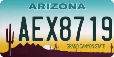 AZ license plate AEX8719