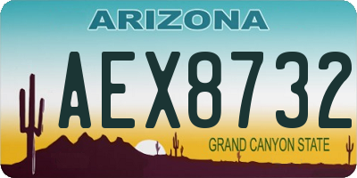 AZ license plate AEX8732