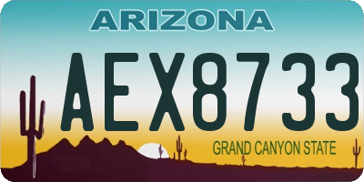 AZ license plate AEX8733