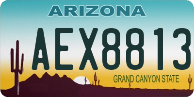 AZ license plate AEX8813