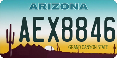 AZ license plate AEX8846