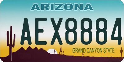 AZ license plate AEX8884