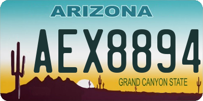 AZ license plate AEX8894