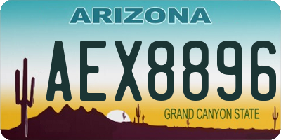 AZ license plate AEX8896