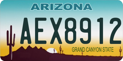 AZ license plate AEX8912