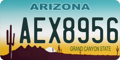 AZ license plate AEX8956