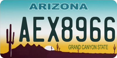 AZ license plate AEX8966