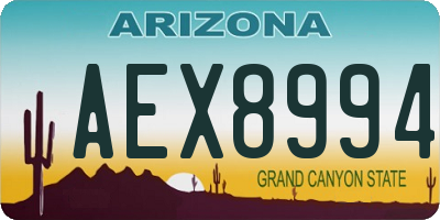 AZ license plate AEX8994