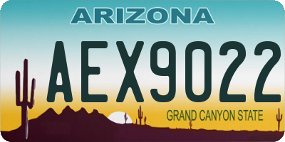 AZ license plate AEX9022