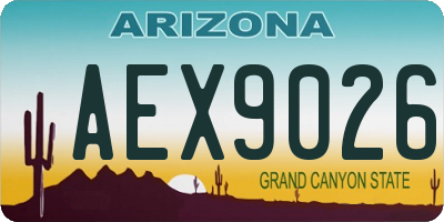 AZ license plate AEX9026