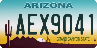 AZ license plate AEX9041