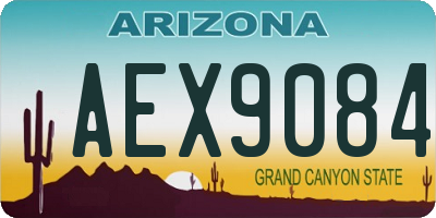 AZ license plate AEX9084